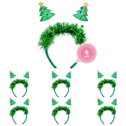 OH YEAH - 12 Stück Weihnachtsstirnbänder - Weihnachtszubehör - Weihnachtsschmuck - Weihnachtsschmuck - Weihnachtsfeier - Haardekoration Weihnachten - Rentier Stirnband - Einzigartiges Design von OH YEAH