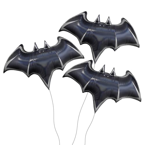 OH YEAH 3 Stück Folienballon Fledermaus Halloween – 126 cm – Halloween-Dekoration – Folienballon für Halloween – Zubehör für Wand, Halloween, Ballon – einfach aufzublasen von OH YEAH