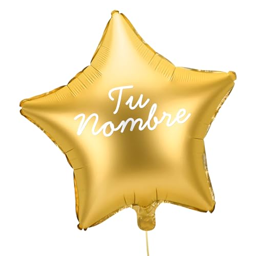 OH YEAH Personalisierbarer Stern, Gold, 48 cm, personalisierter Name, Helium, personalisierter Ballon, Folienballon, Stern-Metallic, personalisiertes Design, wählen Sie Ihren Namen von OH YEAH