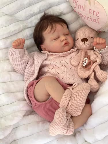 OHIJGN Reborn Babies Lifelike Dolls Reborn Doll Realistic Baby Doll Girls Silicone Doll 50 cm Children Toy Gifts von OHIJGN