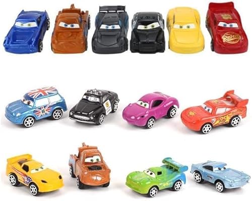 OHLINEA Spielzeug Auto Set, 14 Stück Miniatur-Spielzeugauto für Kinder, Cartoon Auto, Spielzeugauto für Kinder ab 3 Jahren von OHLINEA