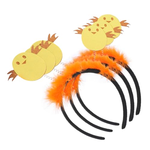 OHPHCALL 3 Stück Kleines Gelbes Stirnband Für Kinder Haarschmuck Für Kinder Silvester Boppers Ostern Kostüm Party Haarschmuck Hahn Cosplay Stirnband Kopfbedeckung von OHPHCALL