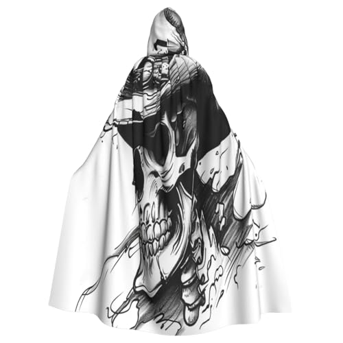 OIBNKCN Schwarzer und weißer Totenkopf-Kapuzenumhang für Damen und Herren, langlebiger und stilvoller schwarzer Umhang mit Kapuze für Halloween, Cosplay und mehr. OIBNKCN Schwarzer und weißer Totenkopf-Kapuzenumhang für Damen und Herren, langlebiger und stilvoller schwarzer Umhang mit Kapuze für Halloween, Cosplay und mehr. von OIBNKCN