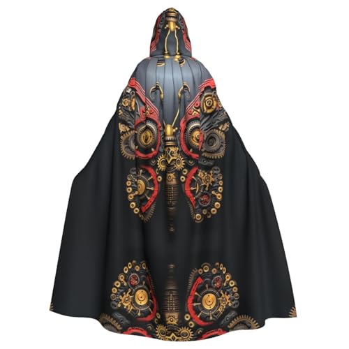 OIBNKCN The Butterfly of Mysterious Machine Parts Elements Suitable for both men and women, adult hooded robes, cloaks, knights, stylish and cool role-playing costumes von OIBNKCN