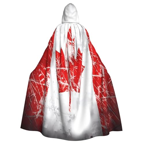OIBNKCN Umhang mit Kapuze im Retro-Stil mit Kanada-Flagge für Damen und Herren, langlebiger und stilvoller schwarzer Umhang mit Kapuze für Halloween, Cosplay und mehr. OIBNKCN Umhang mit Kapuze im Retro-Stil mit Kanada-Flagge für Damen und Herren, langlebiger und stilvoller schwarzer Umhang mit Kapuze für Halloween, Cosplay und mehr. von OIBNKCN
