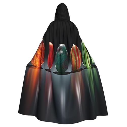 OIBNKCN Umhang mit bunten Glasperlen und Kapuze für Damen und Herren, langlebiger und stilvoller schwarzer Umhang mit Kapuze für Halloween, Cosplay und mehr. OIBNKCN Umhang mit bunten Glasperlen und Kapuze für Damen und Herren, langlebiger und stilvoller schwarzer Umhang mit Kapuze für Halloween, Cosplay und mehr. von OIBNKCN