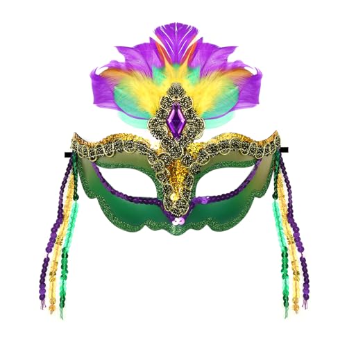 OIDEA Maskenmaske, Partykostüm: Venedig, Kunststoffmaske für Damen, Halloween, Weihnachten, Ostern, Junggesellenabschied, Karneval, Cosplay, Rollenspiel, Geschenk von OIDEA