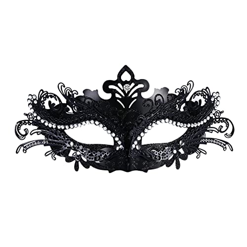 Oidea Maskerade Maske für Frauen - Glänzende Strass Phönix Karneval Maske Metall Halloween Venezianische Maske Bar Party Abend Prom Ball Maske Kostüm Zubehör Dekorationen, Schwarz von OIDEA