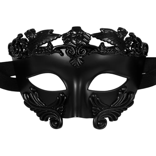 Oidea Maskerade Maske für Herren: Vintage Halbgesicht altägyptische römische griechische Maske Halloween Karneval Abschlussball Cosplay Kostüm Party Masken schwarz Oidea Maskerade Maske für Herren: Vintage Halbgesicht altägyptische römische griechische Maske Halloween Karneval Abschlussball Cosplay Kostüm Party Masken schwarz von OIDEA