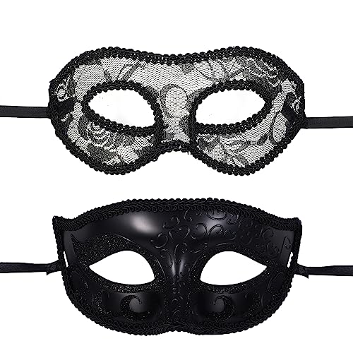 Oidea Maskerade Maske für Paare: schwarze Spitze Maskerade Ball venezianische Karneval Maske Halloween Kostüm Party Masken für Frauen und Männer Oidea Maskerade Maske für Paare: schwarze Spitze Maskerade Ball venezianische Karneval Maske Halloween Kostüm Party Masken für Frauen und Männer von OIDEA