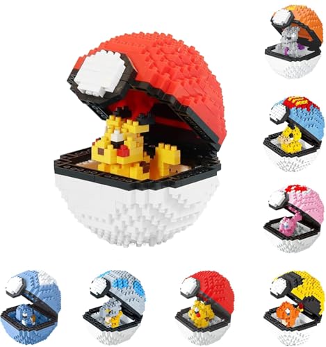 OIUYT Bausteine Modell, 3D Puzzle, Pokeball, 3D Puzzle Kinder Konstruktionsspielzeug, Puzzle Lernspielzeug, Geschenke für Jungs 3D-Puzzles von OIUYT