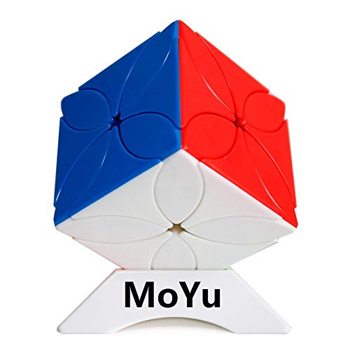 Oostifun MoYu MOFANGJIAOSHI Cubing Classroom MFJS Meilong Four Leaf Clover Cube Cubing Classroom Twisty Puzzle Cube Brain Teaser Puzzle with One Cube Tripod (Stickerless) von Oostifun