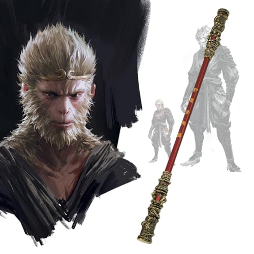 OKESYO Black Myth Sun Wukong Game Weapon Model, Golden Cudgel Model, Copper Alloy Cloud Rod, 40cm, Metallmaterial, Black Myth Wukongs Zubehör, Freunde, Familie, Kinder(Kupfer) von OKESYO