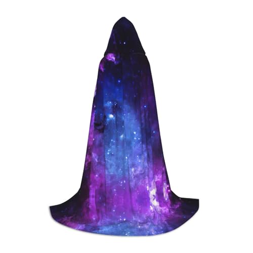 OKFSTY Blauer Galaxie-Druck, Kapuzenumhang für Teenager, Halloween-Kapuzenumhang für Jugendliche, geeignet für Themenpartys, Comic-Con OKFSTY Blauer Galaxie-Druck, Kapuzenumhang für Teenager, Halloween-Kapuzenumhang für Jugendliche, geeignet für Themenpartys, Comic-Con von OKFSTY