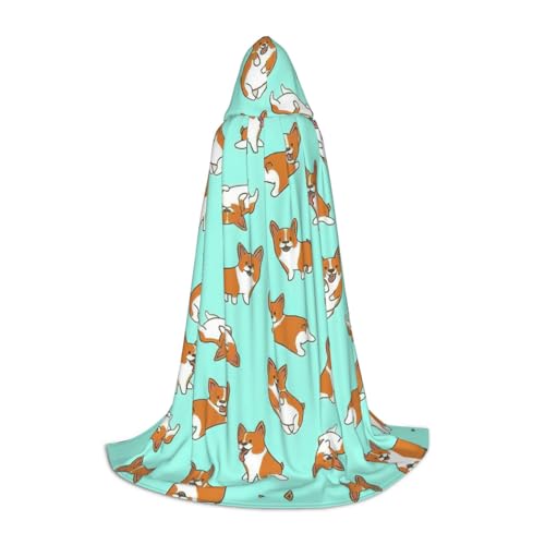OKFSTY Corgi Kapuzenumhang mit süßem Hundeaufdruck, für Teenager, Halloween-Kapuzenumhang für Jugendliche, geeignet für Themenpartys, Comic-Con OKFSTY Corgi Kapuzenumhang mit süßem Hundeaufdruck, für Teenager, Halloween-Kapuzenumhang für Jugendliche, geeignet für Themenpartys, Comic-Con von OKFSTY