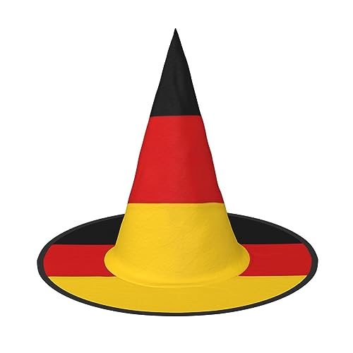 OKFSTY Deutschlandflagge, Halloween, Hexenhüte, Frauenkostüm, Zubehör, Cosplay, Party, Erwachsene, breite Krempe, spitzer Hut, 3 Stück von OKFSTY