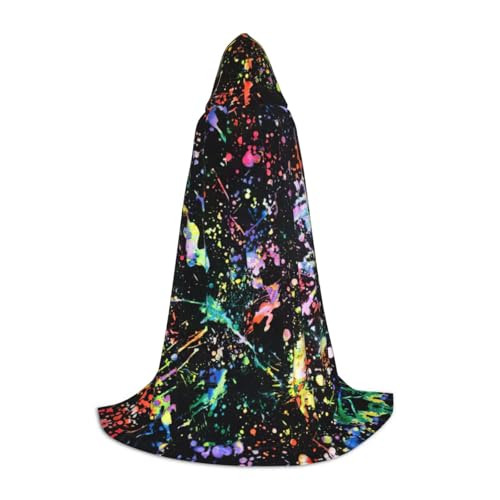 OKFSTY Farbenfroher Farbdruck Kapuzenumhang für Teenager, Halloween-Kapuzenumhang für Jugendliche, geeignet für Themenpartys, Comic-Con OKFSTY Farbenfroher Farbdruck Kapuzenumhang für Teenager, Halloween-Kapuzenumhang für Jugendliche, geeignet für Themenpartys, Comic-Con von OKFSTY