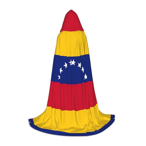 OKFSTY Flagge Venezuelas Uni Halloween Kapuzenumhang Cosplay Kostüm Weihnachten für Halloween Karneval Cosplay Party von OKFSTY