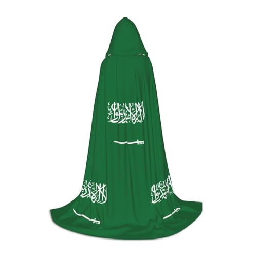 OKFSTY Flagge von Saudi-Arabien, Uni, Halloween-Kapuzenumhang, Cosplay-Kostüm, Weihnachten, für Halloween, Karneval, Cosplay-Party von OKFSTY