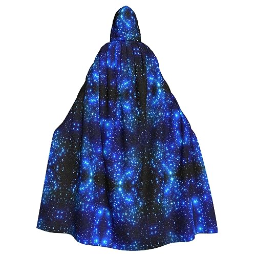 OKFSTY Galaxy Stars Unisex-Umhang mit Kapuze, volle Länge, Halloween, Weihnachten, Kostüm, Party, Umhang von OKFSTY