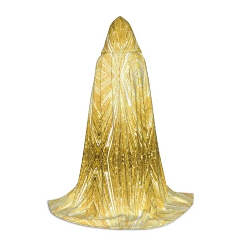 OKFSTY Gold Bling Uni Halloween Kapuzenumhang Cosplay Kostüm Weihnachten für Halloween Karneval Cosplay Party von OKFSTY