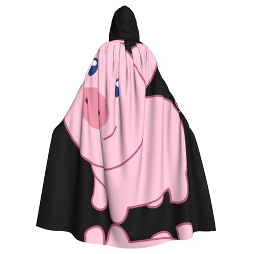 OKFSTY Großer Kapuzenumhang mit niedlichem Schweine-Druck, für Erwachsene, 140 cm Länge, geeignet für Maskerade-Kostüme, Comic-Con OKFSTY Großer Kapuzenumhang mit niedlichem Schweine-Druck, für Erwachsene, 140 cm Länge, geeignet für Maskerade-Kostüme, Comic-Con von OKFSTY