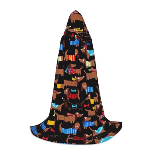 OKFSTY Kapuzenumhang mit Aufschrift "I Love My Dog Dackel", für Teenager, Halloween-Kapuzenumhang für Jugendliche, geeignet für Themenpartys, Comic-Con OKFSTY Kapuzenumhang mit Aufschrift "I Love My Dog Dackel", für Teenager, Halloween-Kapuzenumhang für Jugendliche, geeignet für Themenpartys, Comic-Con von OKFSTY