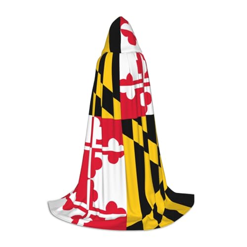 OKFSTY Kapuzenumhang mit Flagge von Maryland für Teenager, Halloween-Kapuzenumhang für Jugendliche, geeignet für Themenpartys, Comic-Con OKFSTY Kapuzenumhang mit Flagge von Maryland für Teenager, Halloween-Kapuzenumhang für Jugendliche, geeignet für Themenpartys, Comic-Con von OKFSTY