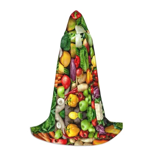 OKFSTY Kapuzenumhang mit frischem Obst und Gemüse für Teenager, Halloween-Kapuzenumhang für Jugendliche, geeignet für Themenpartys, Comic-Con OKFSTY Kapuzenumhang mit frischem Obst und Gemüse für Teenager, Halloween-Kapuzenumhang für Jugendliche, geeignet für Themenpartys, Comic-Con von OKFSTY