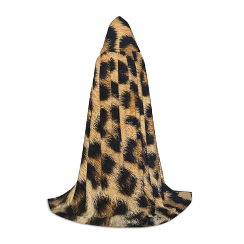 OKFSTY Rough Leopard Print Uni Halloween Kapuzenumhang Cosplay Kostüm Weihnachten für Halloween Karneval Cosplay Party von OKFSTY