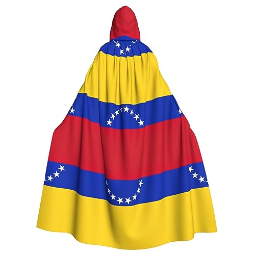 OKFSTY Umhang mit Kapuze, Motiv: Flagge Venezuelas, Unisex, Erwachsene, volle Länge, Halloween, Weihnachten, Kostüm, Party, Umhang von OKFSTY