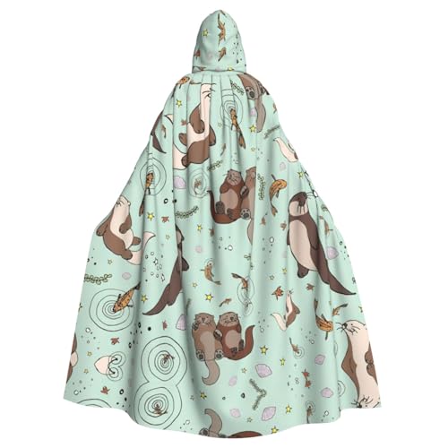Otters Printing Halloween Großer Kapuzenumhang für Erwachsene, 140 cm Länge, geeignet für Maskerade-Kostüme, Comic-Con Otters Printing Halloween Großer Kapuzenumhang für Erwachsene, 140 cm Länge, geeignet für Maskerade-Kostüme, Comic-Con von OKFSTY