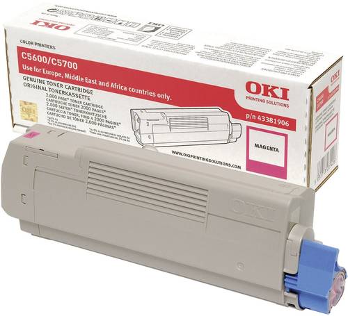 OKI Toner C5600 C5700 Original Magenta 2000 Seiten 43381906 von OKI