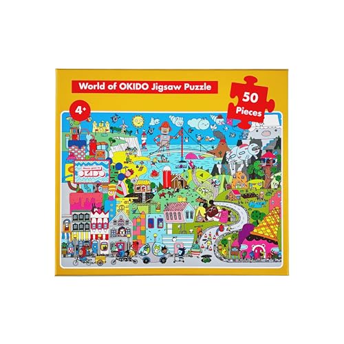 World of OKIDO 50 Teile Puzzle, buntes Kinderpuzzle, Premium-Karton, ab 4 Jahren von OKIDO