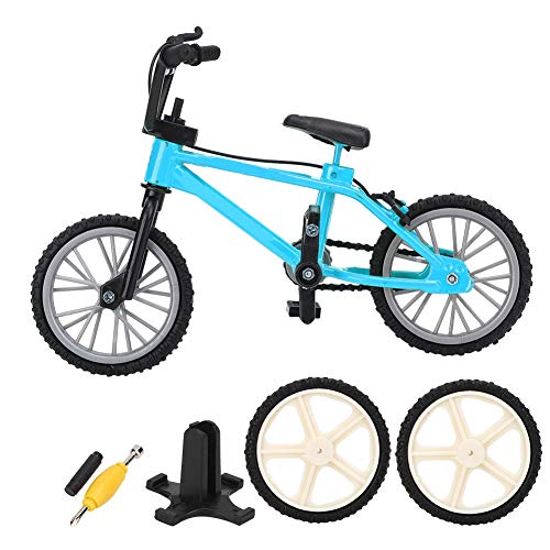 OKJHFD 1:10 Mountainbike-Modell, simuliert Miniatur-Finger-Mountainbike-Modell, Fahrradmodell, Rennspielzeug, 1/10 Puppenhaus-Zubehör, Bastel-Fahrrad, Schreibtisch-Dekoration (Blue) von OKJHFD