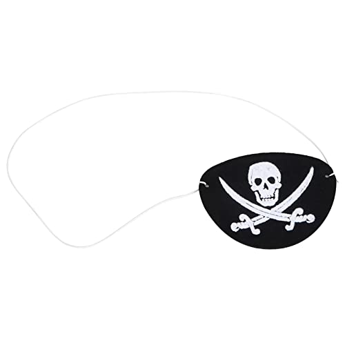 OKJHFD 10 Stück Halloween-Piraten-Augenklappen, karibischer Totenkopf aus Filz, einäugige Cosplay-Patches, Skelett-Kapitän-Augenklappen für Halloween, Dressup, Performance, Requisiten, (Messer) von OKJHFD