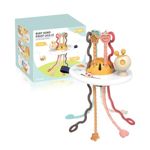 OKJHFD Baby Montessori Sinnesspielzeug, Pull String Interaktives Spielzeug Helle Farben Motorik entwickeln Kleinkinder sensorisches Zahnenspielzeug für Jungen Mädchen Baby von OKJHFD