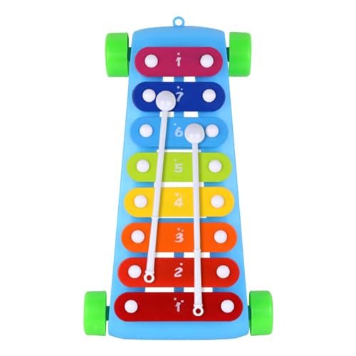 OKJHFD Kinderpädagogisches Xylophon, 8 Noten Xylophon Kinderspielzeug Multifunktionales pädagogisches Musikschlaginstrument für Kindergartenheim von OKJHFD