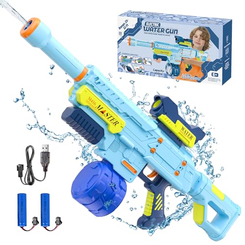 Wasserpistole Elektrisch für Kinder Erwachsene - Automatische Wasserpistole 32 FT Großer Reichweite Wasserpistole, 650CC Große Kapazität, Spielzeug für Sommer Freibad Beach Water Fighting von OKKIDY