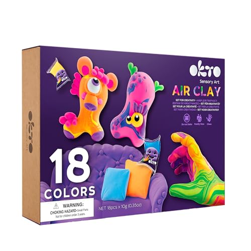 Okto 18 colors set with air clay von OKTO