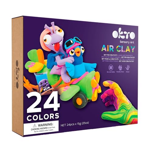 Okto 24 colors set with air clay von OKTO