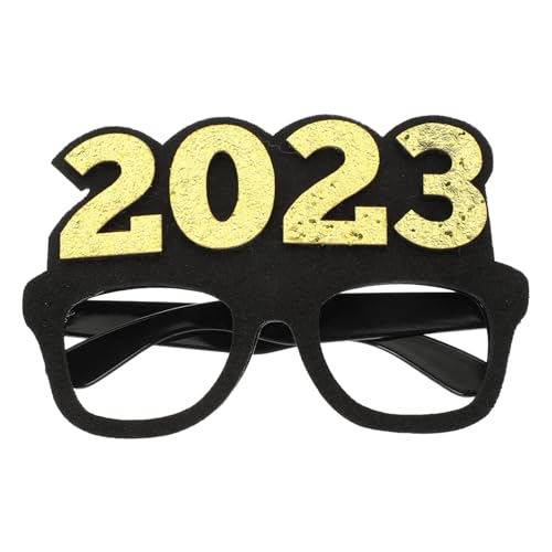 OKUMEYR 1 Paar 2023 Brille 2023 Requisiten Für Fotoautomaten Hochzeitsbrille Glasswear Trinkgläser Party-brillengestelle Silvester-foto-requisite 2023 Nein Lustige Brille Nicht Gewebt von OKUMEYR