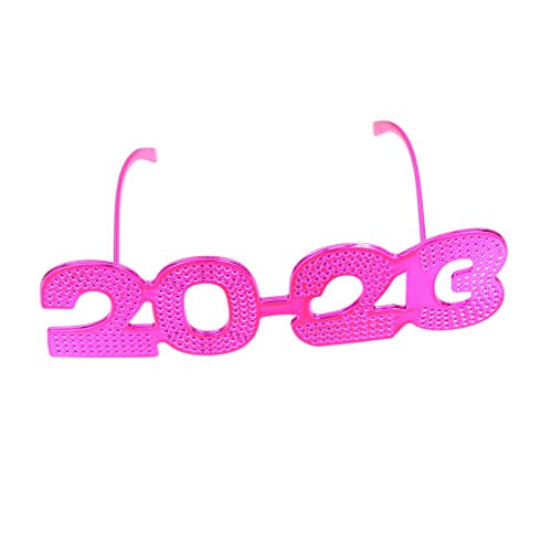 OKUMEYR 1 Paar 2023 Brille Party-requisiten Dekorativer Brillenrahmen Sonnenbrille 2023 Frohes Neues Jahr Partydekoration Strumpffüller Ebt Cosplay-brille Kinderbrille 2023 Lustig Stk Rosy von OKUMEYR