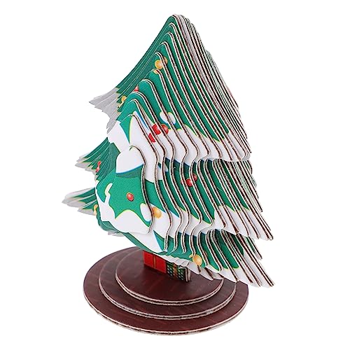 OKUMEYR 1 Satz 3D-Stereo-Puzzle Puzzle für Kinder Puzzle weihnachtsgeschneke Tisch-Weihnachtsbaum künstlicher Weihnachtsbaum Papierpuzzles für Jungen und Mädchen Baumbauspielzeug von OKUMEYR