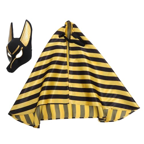 OKUMEYR 1 Satz Anubis-maske Cosplay-halloween-maske Festival-masken Für Erwachsene Kostüm Opernmaske Halloween-fuchsmaske Wolfsmaske Ägyptisches Halloweenkostüm Partymasken Stoff von OKUMEYR