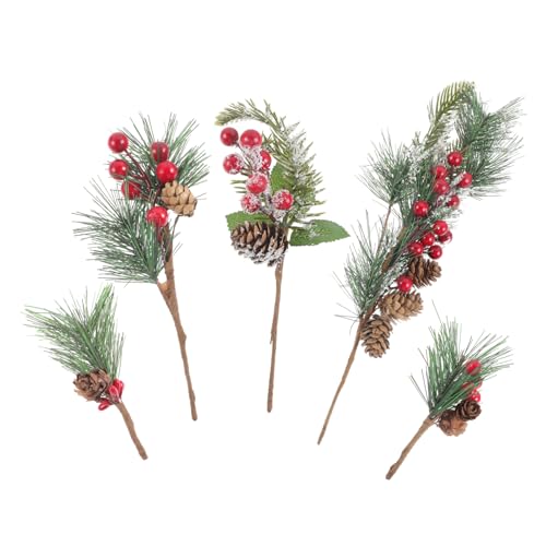 OKUMEYR 1 Satz weihnachtsdeko winterdeko christmas-decorations Weihnachtsfest Dekoration weihnachtsoblaten kunstpflanze links girlanden Weihnachtsfeier-Layout DIY Beerenschmuck Weich-PVC von OKUMEYR