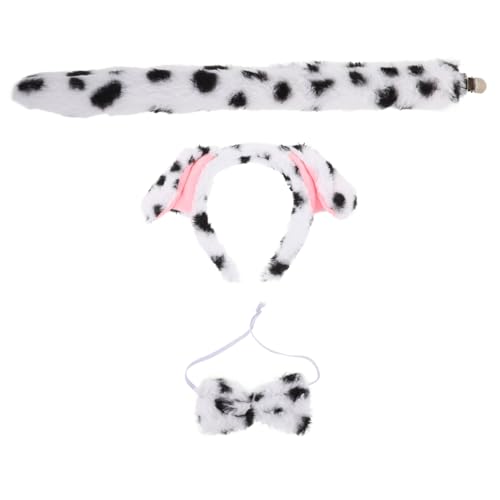 OKUMEYR Dalmatiner-hundeohren-stirnband-set Für Jungen Und Mädchen Tierkostüm Für Halloween Hundekostüm-requisiten 1 Set Fliege Und von OKUMEYR