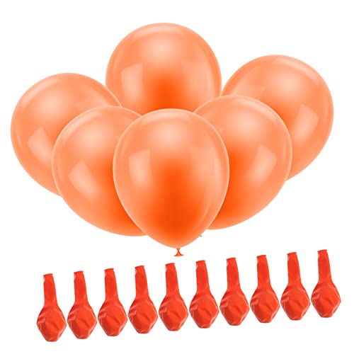 OKUMEYR 100 Stück Orangefarbene Luftballons Partygeschenke Verdickte Luftballons Festival Party Luftballons Halloween Party Dekoration Party Luftballons Dekoration Party Layout von OKUMEYR