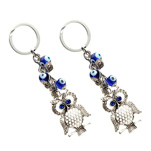 OKUMEYR 2 Stück Schlüsselanhänger Evil Eye Schlüsselanhänger Für Auto Evil Eye Schlüsselanhänger Anhänger Schutz Charm Evil Eye Schlüsselanhänger Charm Evil Eye Anhänger Schlüsselanhänger von OKUMEYR