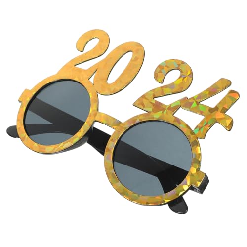 OKUMEYR 2024 Digitale Silvesterbrille Fotokabinen-Requisiten für das neue Jahr Frohes neues Jahr Sonnenbrille leuchtbrillen catchring Party-Requisiten Partydekorationen für das neue Jahr von OKUMEYR